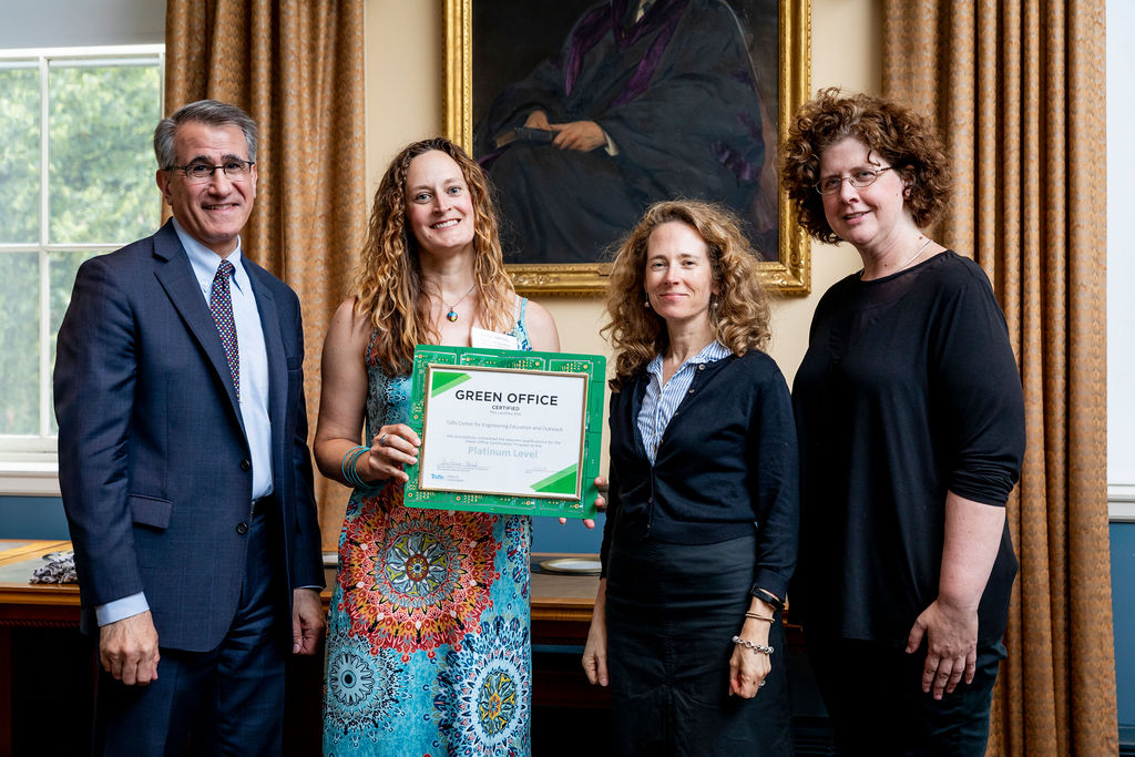 Green office award recipients with Tony Monaco