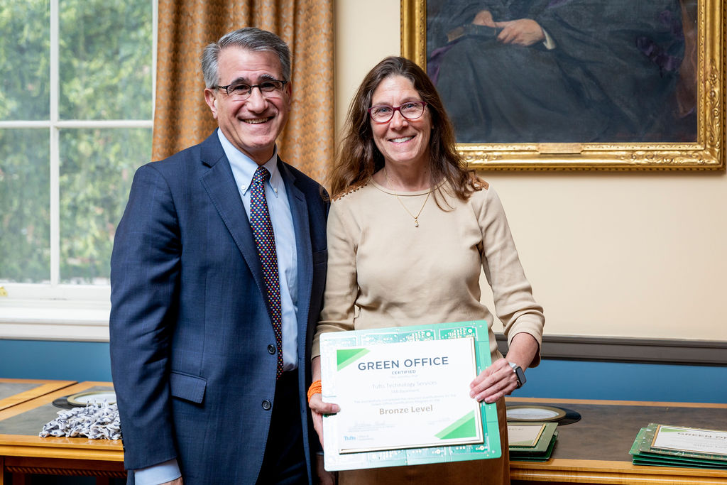 Green office award recipients with Tony Monaco