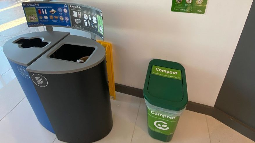 New Compost Bins at Medford Campus Eateries