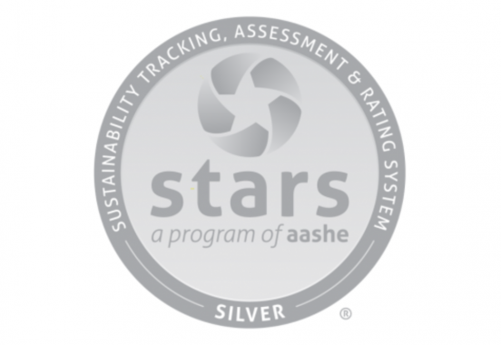 Silver circle logo of STARS Aashe program