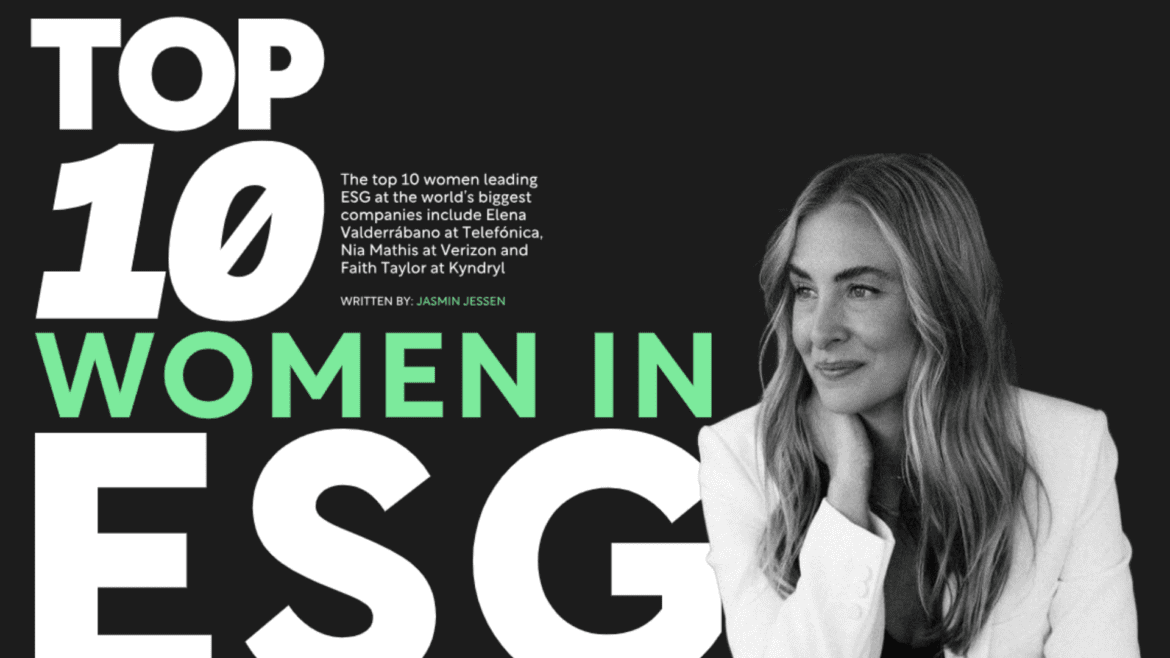 Sustainability Magazine article cover for Top 10 Women in ESG