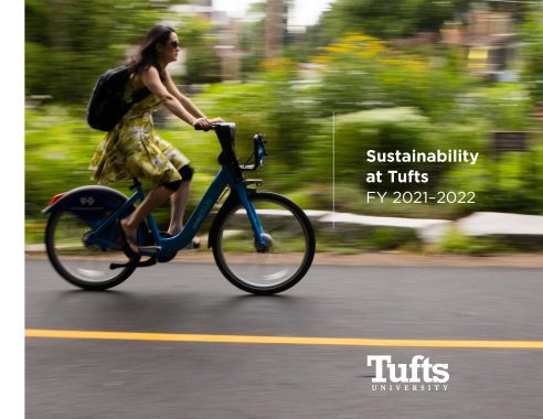 Cover page of Tufts sustainability report
