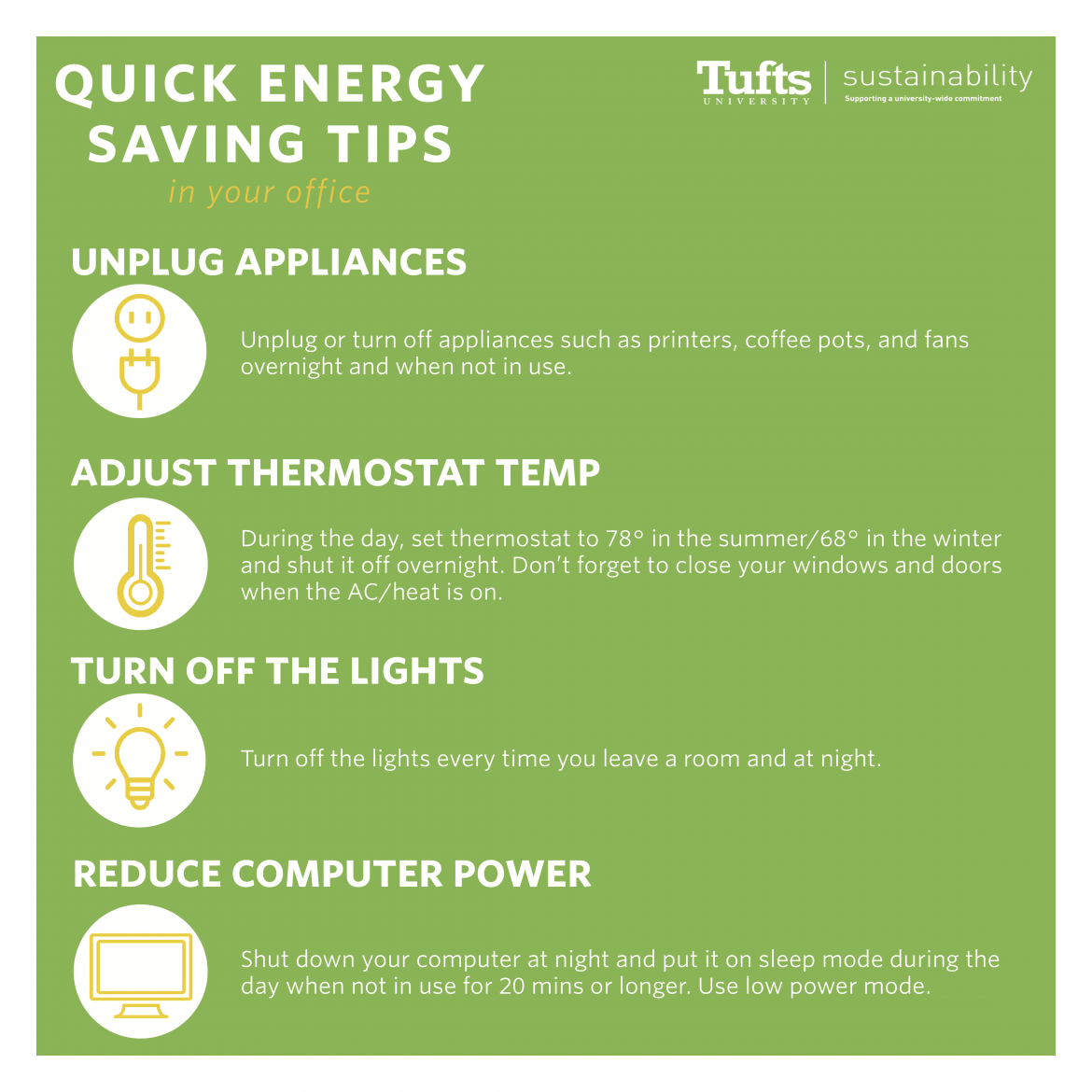Sustainability Tips For Employees Office Of Sustainability